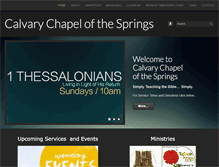 Tablet Screenshot of calvarychapelsprings.com